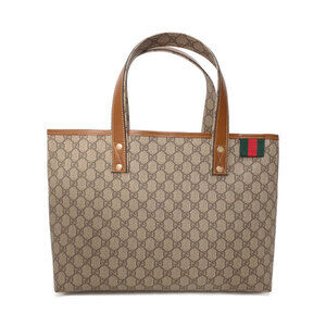 Gucci handbag beige brown GG canvas tote bag